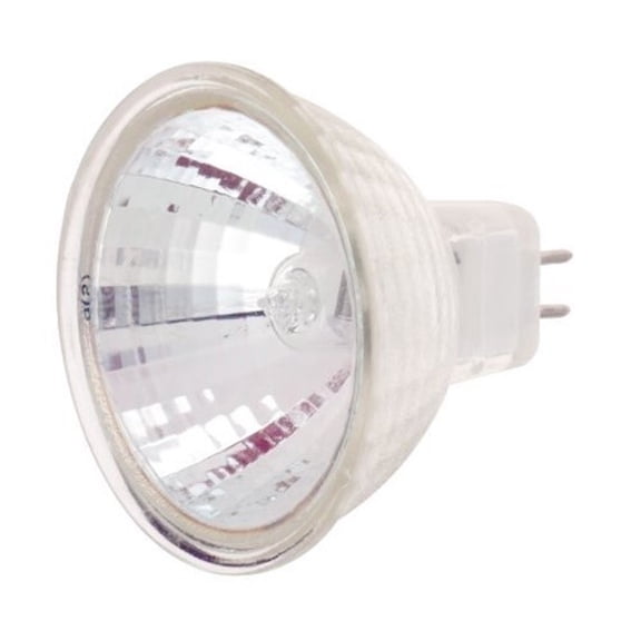 Satco S1996 - 35 watt; Halogen; MR16; FRB/C; 2000 Average rated Hours; Miniature 2 Pin Round base; 24 volts