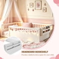 thumbnail image 2 of Twin Size Toddler Floor Bed Frame, Montessori Floor Bed with Guardrails, Pine Wood Bed Frame for Kids, No Slats Included, White, 2 of 9