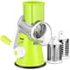 thumbnail image 1 of Geedel Rallador de queso giratorio, mandolina de cocina, cortador de verduras con 3 cuchillas intercambiables, rallador fácil de limpiar para frutas, verduras, nueces, 1 of 4