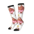 thumbnail image 2 of Fotbe Sloth with Donuts1 print Women's Men's Novelty Crew Socks Cotton Socks Knee High Socks for Walking,Running,Nurses,Pregnancy, 2 of 9