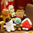 thumbnail image 4 of Cute Christmas Plush Toys Set - Gingerbread Man, Snowman, Christmas Tree, Red House & More Festive Decorations for Holiday Gifts, 4 of 5