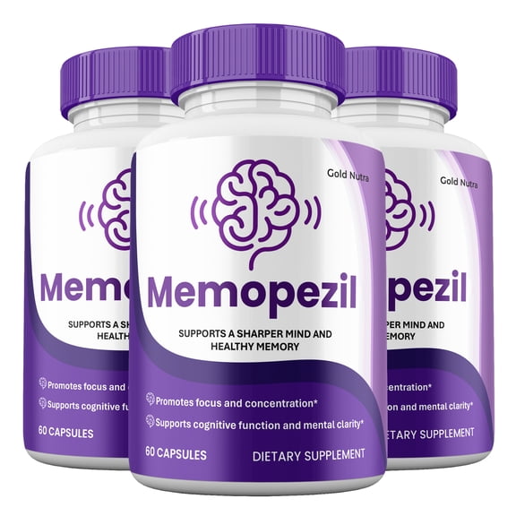 Memopezil Capsules, Advanced Maximum Strength Pills Cognitive and Brain, Memo Pezil Supplement for Clarity and Health (3 Pack)