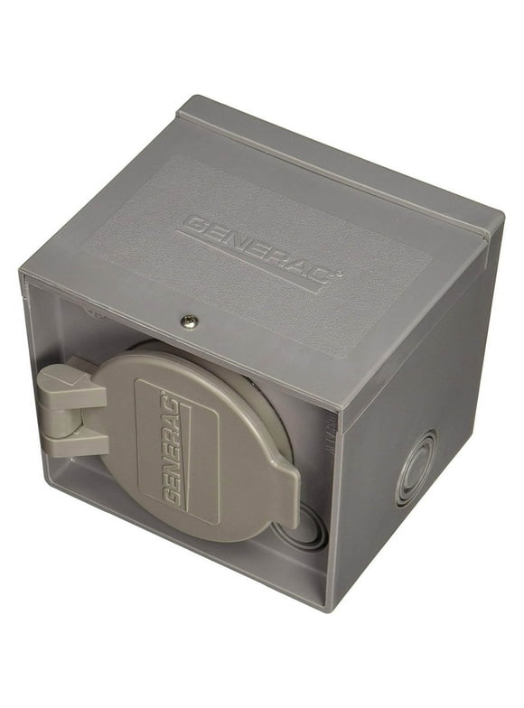 Generac 6340 30 Amp Electrical Power Input Inlet Plug In Box with Lid