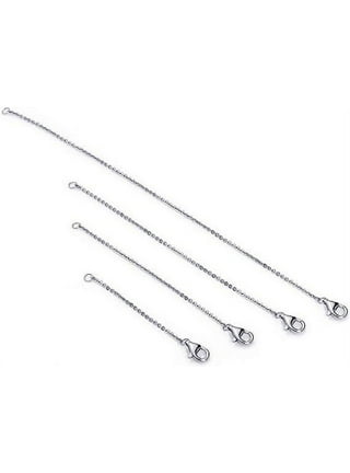 White Gold Extender Sterling Silver Necklace Bracelet Extenders（1 2 3  inches）