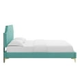 thumbnail image 5 of Modway Sienna Performance Velvet Full Platform Bed in Mint, 5 of 10