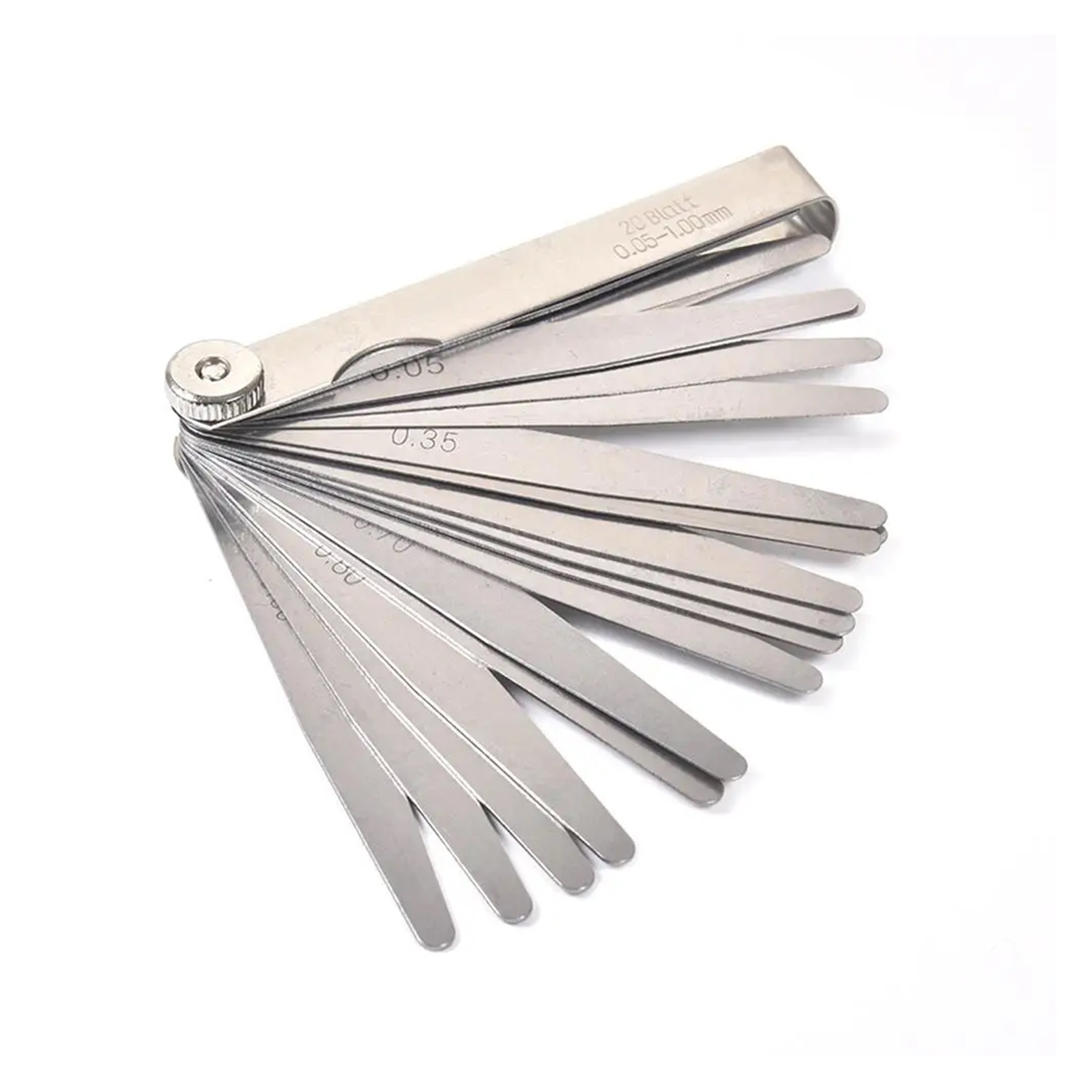 20 Blades 0.05-1.00MM Metric Feeler Gauge For Clearance Measurements Gauge Measure Tool For Feeler Gauge Valve Use ,Corrosion-Resistant