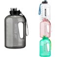thumbnail image 1 of Botella de agua deportiva (50 oz/85 oz/1 galón) de plástico grande para exteriores, ideal para acampar, viajar, beber (1 galón/4,1 l, transparente), 1 of 8