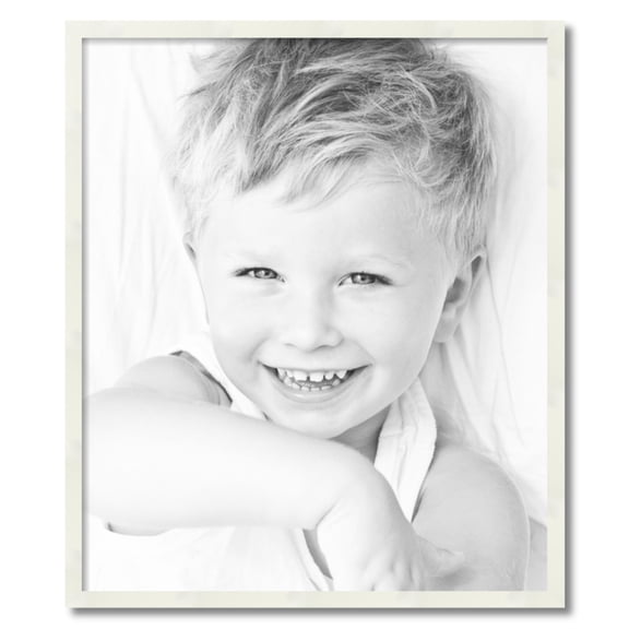 ArtToFrames 27" x 32" White Picture Frame, 27x32 inch White Wood Poster Frame (WOM-5140)