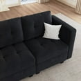 thumbnail image 5 of HONBAY Middle Seat Module for Velvet Modular Sectioanl Sofa, Accent Armless Chair with Storage, Black, 5 of 6