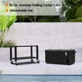 thumbnail image 6 of IVV 80Qt Portable Patio Party Bar Cart, Rolling Cooler Cart Ice Chest with Shelf and Bottle Opener, Black Freezer Incubator w/ Detachable Feet, 6 of 9