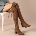 thumbnail image 5 of Dream Pairs Women's Over-The-Knee Boots Chunky Heel Stretch Boots for Sexy Fall Style, 5 of 6
