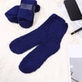thumbnail image 4 of KAKOWELY 3Pares Calcetines Esponjosos Para En Color Oscuro Con Aislamiento Térmico De Coral Fleece, 4 of 6