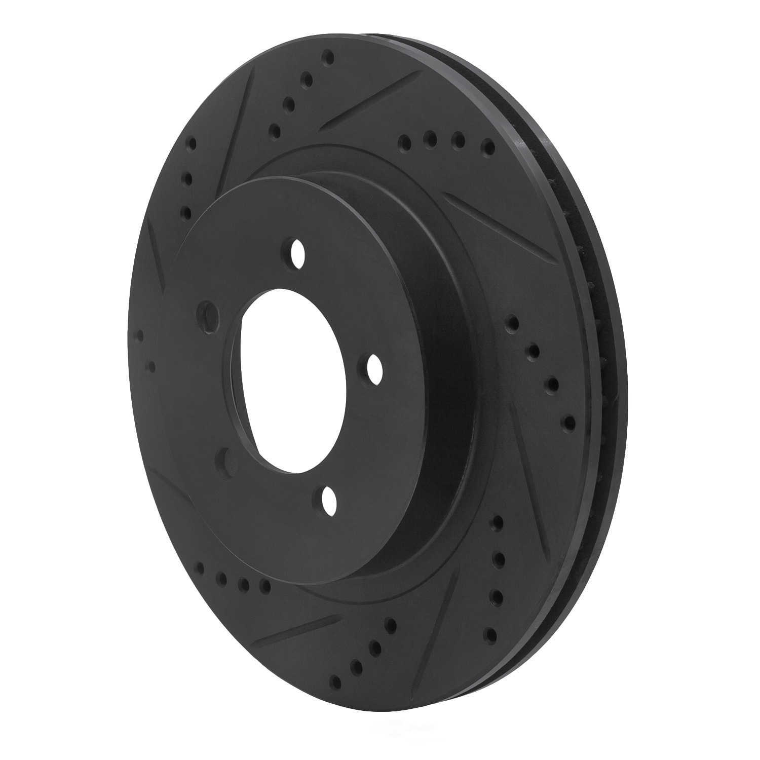 Dynamic Friction Company 633-54179L DFC Brake Rotor - Drilled And Slotted - Black