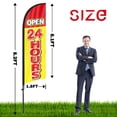 thumbnail image 2 of QSUM Open 24 Hours Feather Flag with Flag Pole Kit and Ground Spike, 8.2FT Open 24 Hours Windless Flag Banner Sign Business for Outdoor Advertising Sign Decoration Display, 2 of 7