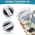 thumbnail image 5 of SKYSONIC Insulated Tumblers with Lids and Straws Handles 40oz Water Bottle Cartoon Animal Style Travel Mug Reusable Stainless Steel Thermos Vacuum, 5 of 7