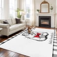 thumbnail image 2 of 5'x7' Area Rugs for Living Room Bedroom, Groundhog Day Washable Rug Carpet Runner Indoor Outdoor, Red Bow Knot Black Plaid Non Slip Floor Mats Area Rug for Kitchen, Nursery, 2 of 8