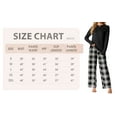 thumbnail image 5 of MINTREUS Womens Pajama Sets Soft Long Sleeve Sleepwear Ladies Loungewear Two Piece Black Plaid Pjs with Pockets, 5 of 7