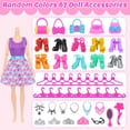 thumbnail image 7 of ZITA ELEMENT 75 Pcs 11.5 Inch Doll Clothes and Accessories Gift Box, 5 Wedding Gowns 4 Evening Dresses 8 Fashion Dresses 3 Set Casual Outfit, 2 Swimsuit,30 Hanger 20 Shoes 10 Accessories for Girls Ki, 7 of 7