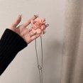 thumbnail image 3 of Choker Necklace Pink Flower Collar Necklace Exaggerated Big Flower Rope Chain---Product code 52953, 3 of 5