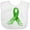 AA-White, variant on Inktastic Mental Health Awareness Ribbon with Green Hearts Boys or Girls Baby Bib