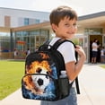 thumbnail image 4 of Jeiento Football Kids Preschool Backpack 13.5", Large Main Compartment Toddler Bookbag with Front Zipper Pockets, Dual Carry Design for Boys Girls, 4 of 7