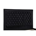 thumbnail image 4 of Pemberly Row Velvet Upholstered Tufted Platform Queen Bed Black, 4 of 11