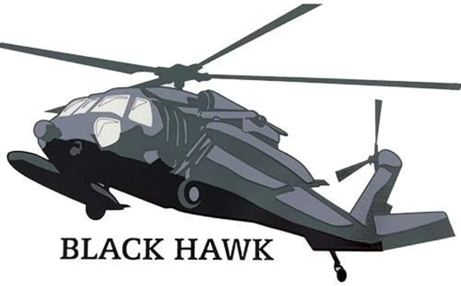U.S. Army Black Hawk Helicopter Clear Decal