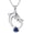 Style 3, variant on 925 Sterling Silver Lab Grown Diamond Butterfly/Cat/Dolphin/Horse/Penguin/Dragonfly/Bird/Starfish Necklace, Animal Necklace Jewelry,Birthday Gift for Women,with 18"+2" Chain