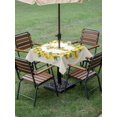 thumbnail image 4 of Outdoor Tablecloth with Umbrella Hole for Patio/Picnic/Party/Camping, Yellow Lemon Waterproof Table Cloth Square Cover Washable, Farmhouse Summer Fruit Leaves Plants (60"x 60"), 4 of 8