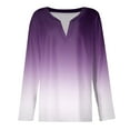 thumbnail image 4 of Shirts for Women Dressy Casual Womens Long Sleeve V Neck Shirts Basic Tee Casual Top Fall Trendy Tunic Outfits Fitted T Shirts, 4 of 5