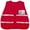Red, variant on Mcr Safety Incident Vest Red White Reflective ICV204