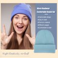 thumbnail image 2 of Minnieouse Gorros Beanie Gorros de punto Unisex Skullcap manga hilo multifuncional a prueba de viento accesorios para el cabello para deportes al aire libre Sombreros Azul claro Minnieouse AP010147-03, 2 of 5