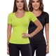 thumbnail image 1 of Pack de 2 Blusas de Microfibra para Mujer de Manga Corta con Ajuste Elástico, 1 of 5
