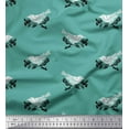 thumbnail image 1 of Soimoi Modal Satin Fabric Branch & Bird Block Printed Craft Fabric by The Yard 42 Inch Wide, 1 of 1