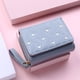 thumbnail image 1 of SGACAI Cartera para mujer Cartera malva Monedero con corazón bordado Tarjetero de tres pliegues W6, 1 of 7