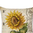 thumbnail image 5 of Vintage SunFlor Series Funda de almohada pintada a mano Funda de cojín de lino Sofá de oficina Decoración del hogar Advancent JJ16365-04, 5 of 5