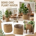 thumbnail image 2 of Woven Plant Basket Seagrass Planter Cover Indoor Flower Pot,Handwoven Straw Pot Sleeve Container for Potted Greenery Plant,Rustic Boho Large Floor Ornament for Living Room Home Decor, 2 of 6