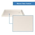 thumbnail image 3 of DreamLine SlimLine 34 in. D x 48 in. W x 2 3/4 in. H Right Drain Double Threshold Shower Base in Biscuit DLT-1034482-22, 3 of 5