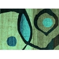 thumbnail image 1 of Ahgly Company Indoor Rectangle Abstract Turquoise Blue Modern Area Rugs, 7' x 10', 1 of 4