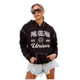 thumbnail image 2 of Women's Gameday Couture  Black Philadelphia Union Catch the Vibe Studded Pullover Hoodie, 2 of 5