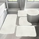 thumbnail image 5 of Juego de 5 alfombras de baño de color liso, universales, suaves, de pelo largo, con absorción de agua, antideslizantes, gruesas, lavables a máquina, fáciles de secar, de colores oscuros., 5 of 7