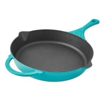 The Pioneer Woman 12-inch Cast Iron Fry Pan Teal