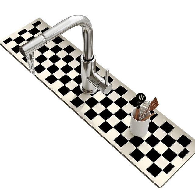 Super Absorbent Sink Faucet Mat Kitchen Diatom Mud Drain Pad Table Mat Toilet Pad Non-slip Anti-mildew Mat Countertop Dining