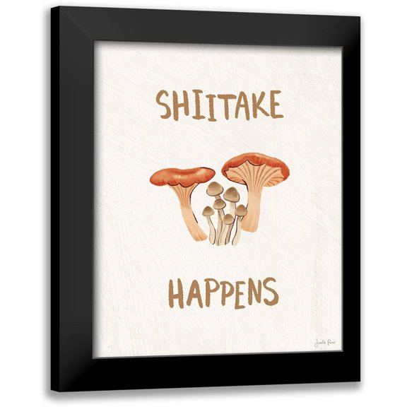 Penner, Janelle 12x14 Black Modern Framed Museum Art Print Titled - Mushroom Madness I