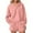 *Pink, variant on VBVC No Boundaries Women's Long Sleeve Shorts Legs 2 Piece Sets,Quarter Zipper Collar Shirts For Women,Ladies Solid Color Drawstring Outfits With Pockets,Hot Pink,Size XL