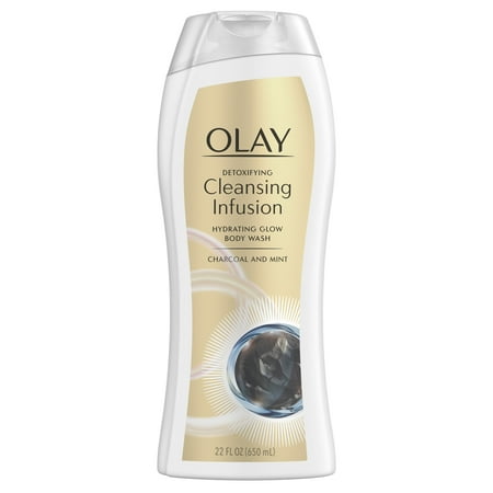 Olay Exfoliating Body Wash - Olay Cleansing Infusion Body Wash, Charcoal + Mint 22oz