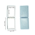thumbnail image 2 of Unique Bargains 1 Pc Women Portable Rectangular Makeup Mirror for Travel Vacation Lake Blue Aluminum Mirror PU Leather, 2 of 3