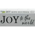 thumbnail image 2 of The Crafters Workshop Stencil 16.5x6 Joy To World, 2 of 2