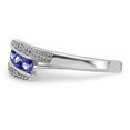 thumbnail image 4 of Sterling Silver Rhodium Tanzanite & Diamond Ring, 4 of 6