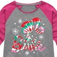 thumbnail image 3 of Barbie - Holidays & Christmas - Tie Dye Logo - Toddler & Youth Girls Raglan Graphic T-Shirt, 3 of 5